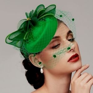 Elegant Royal British Style Dotted Lace Hat With Veil by Beloved Millinery